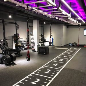 Heavy Sprinttrack op maat in donkergrijs en wit, kleine uitvoering