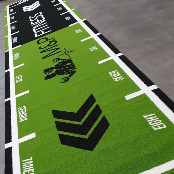 Heavy Sprinttrack op maat in limegroen, wit en zwart
