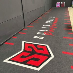 Heavy Sprinttrack Start & Finish met XL logo in donkergrijs, rood, zwart en wit